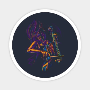 Jazz Cello Girl Magnet